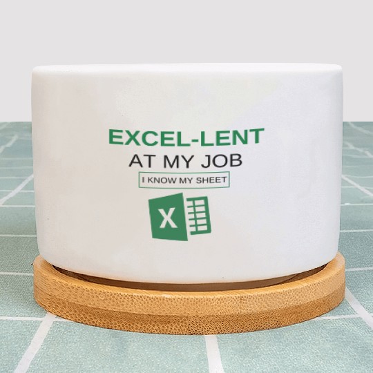 Excel-lent at My Job Funny Accountant Data Analyst Plant Pots
