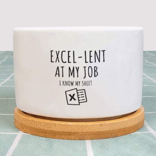 Excel-lent at My Job Funny Accountant Data Analyst Plant Pots