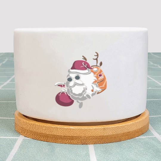 Sushi Santa - Christmas Santa Claus Plant Pots