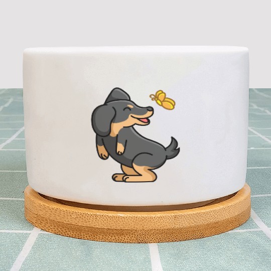 dogs make me happy Plant Pots