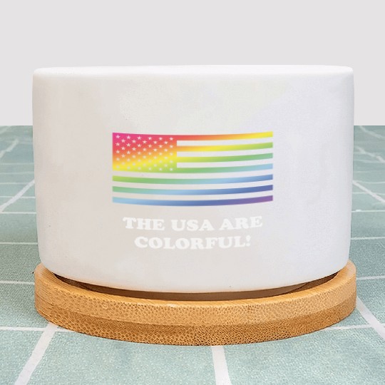 The USA Are Colorful! (Stars And Stripes) Plant Pots