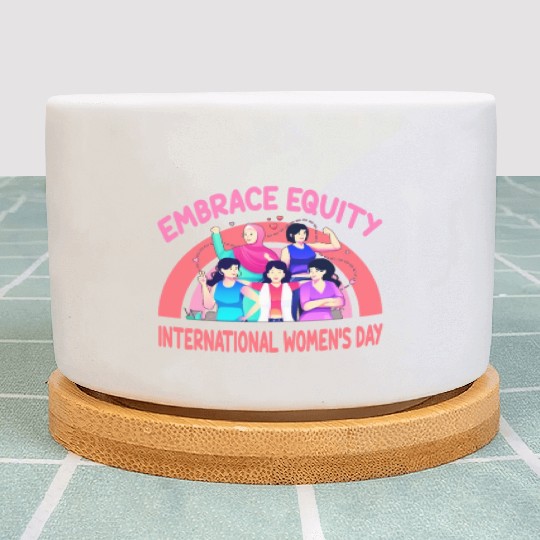 International Women's Day Embrace Equity Plant Pots