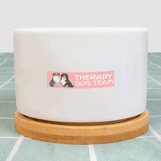 Therapy Dog Team Pet Dog Lover Mental Health Aware Plant Pots