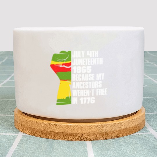 Juneteenth free since 1865 Black History US Africa Plant Pots