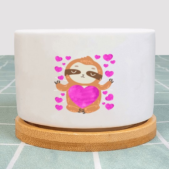 Couple love you my sloth Valentine's Day Plant Pots
