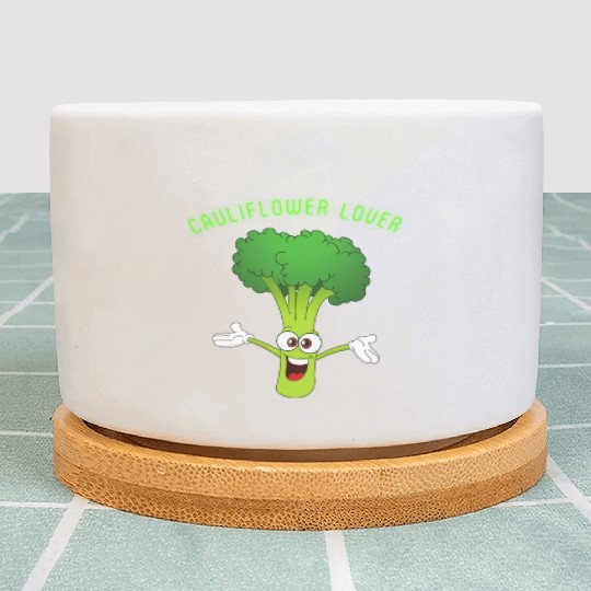 Cauliflower Lover Vegetable Lover Plant Pots
