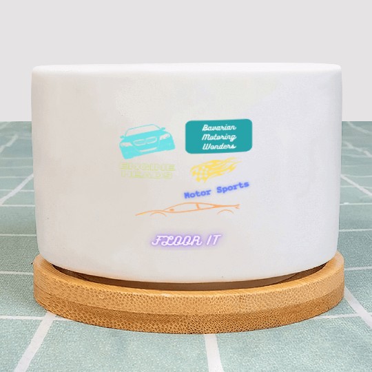 Car racing team design Plant Pots