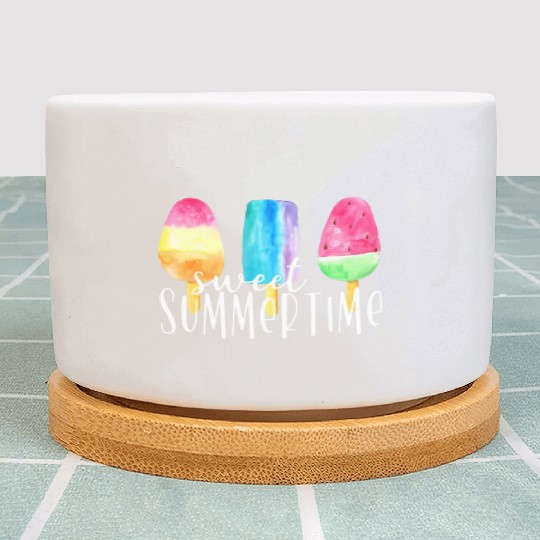 Sweet Summertime Ice Cream Family Vacation Plant Pots