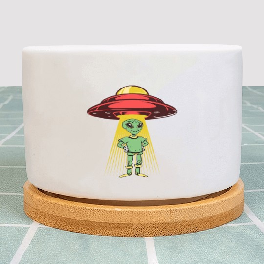 Alien landing Plant Pots