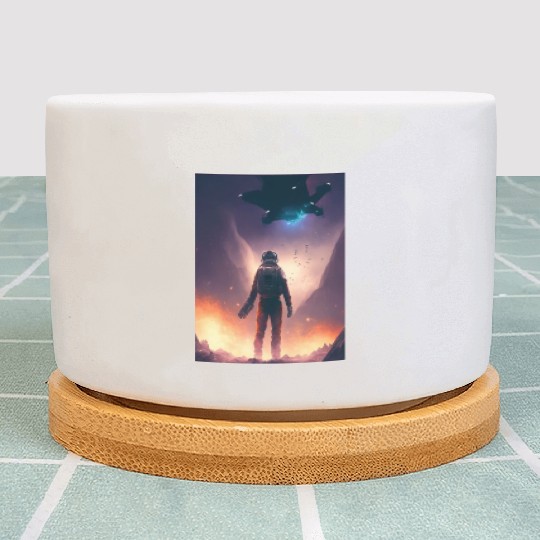 galaxy space satelite astronaut Plant Pots