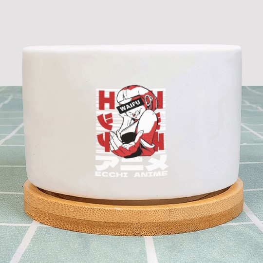 Japanese Ecchi Anime Aesthetic Waifu Manga Girl Plant Pots