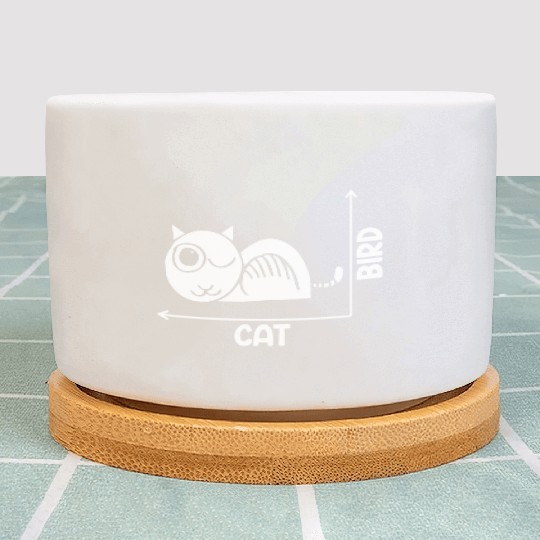 Funny Cat Or Bird Optical Illusion A Philosophy Plant Pots