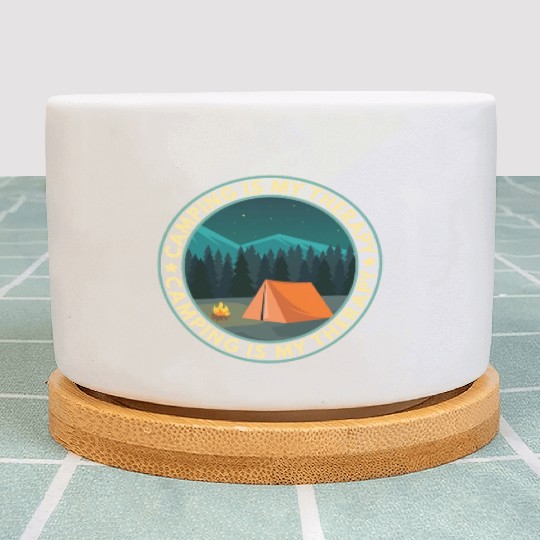 Camping is my therapy Plant Pots