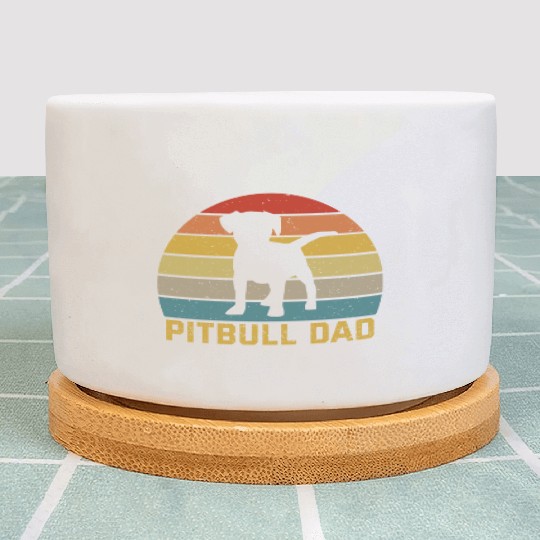 Pitbull Dad For Pitbull Dog Lover Plant Pots