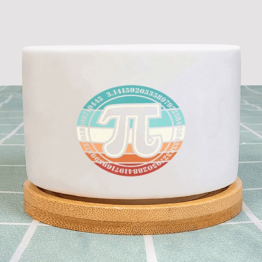 Pi Day Retro Pi Symbol Math Teacher Nerd Geek 3 14 Plant Pots