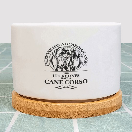 Proud Cane Corso Guardian Angel dog quote Plant Pots