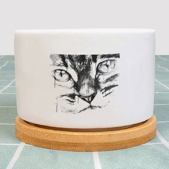 cat face Plant Pots