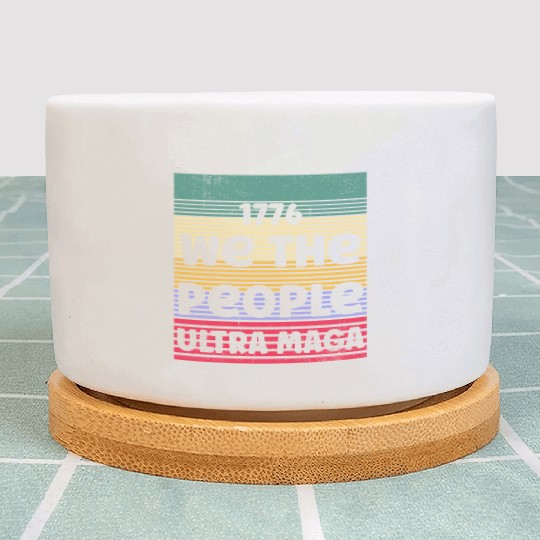 1776 We The People Ultra Retro Vintage Sunset Plant Pots