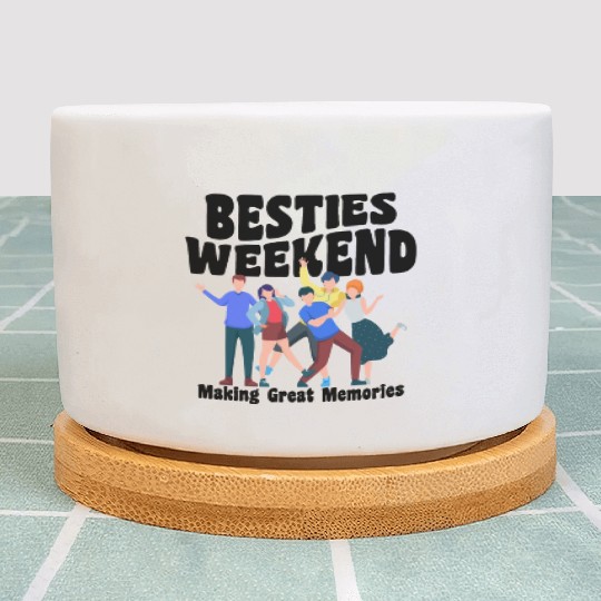 Funny Besties Weekend Trip 2023 Best Friend Vacay Plant Pots