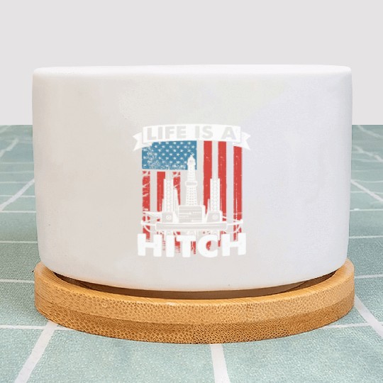 Oilfield Oil Drilling Us Flag Plant Pots