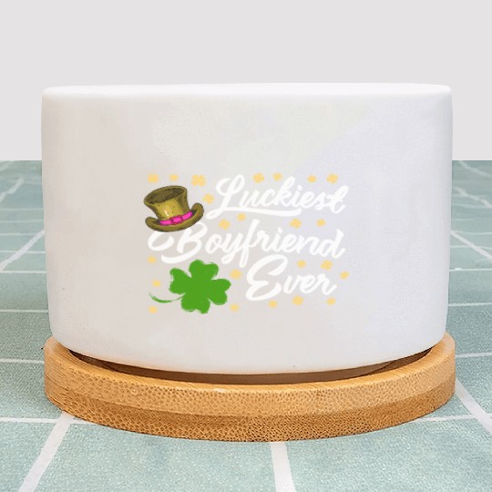 Luckiest Boyfriend Ever Valentine's Day Plant Pots