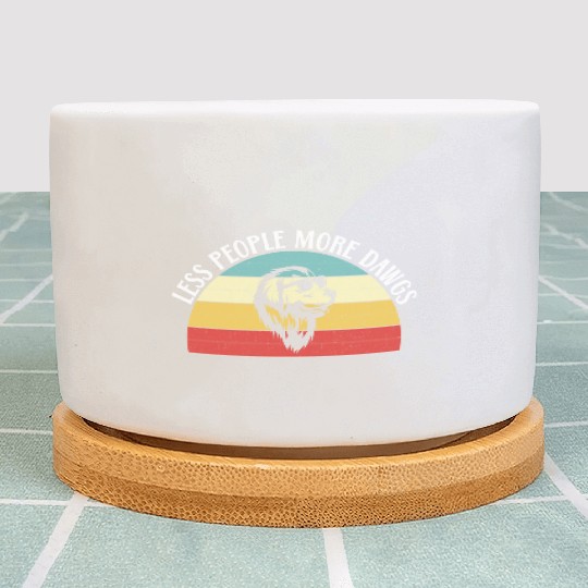 Less People More Dogs Golden Retriever Lover Plant Pots