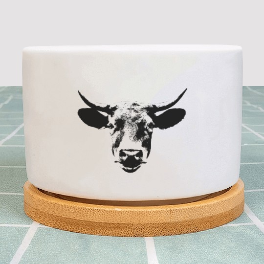 Cow Head Cattle Icon Plant Pots