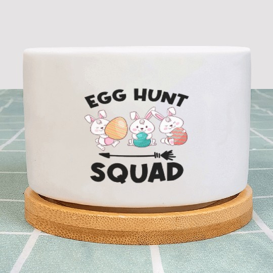 Fun Egg Hunt Squad Easter Day Family Matching Hunt Plant Pots