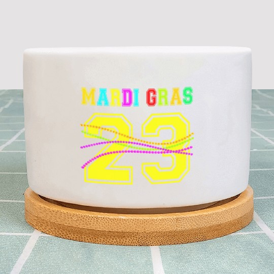 2023 Mardi Gras New Orleans Party Beads Bourbon St Plant Pots