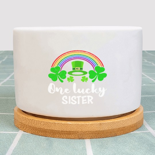One Lucky Sister St Patrick's Day Sister Plant Pots