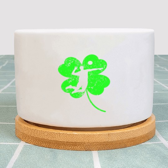 Volleyball St. Patrick's day shamrock Plant Pots