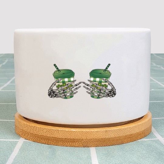 Skeleton Hand Patricks day Graphics Plant Pots