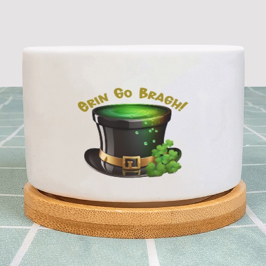 Get Lucky with this 'Erin go Bragh' Top Hat Design Plant Pots