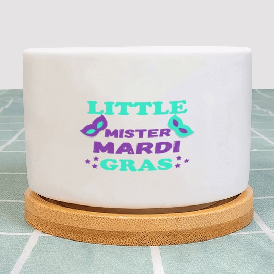 little mister mardi gras great Gift fo boys & men Plant Pots