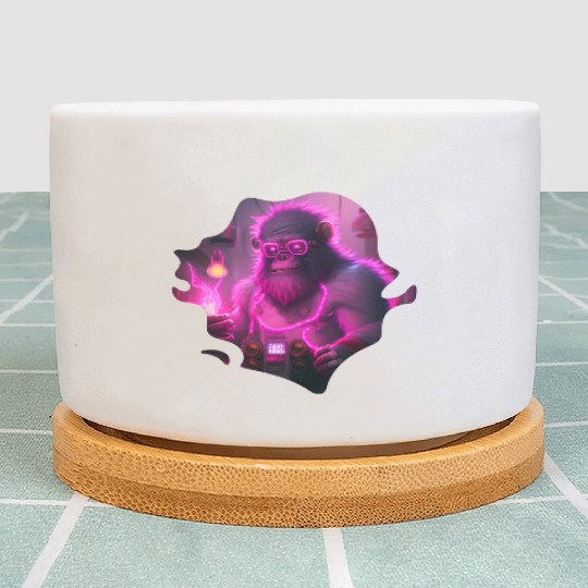 Cyborg Gorilla Mecha Steampunk Style Plant Pots