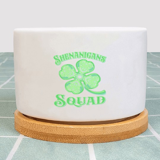 Shenanigans Squad Funny St Patricks Day Plant Pots
