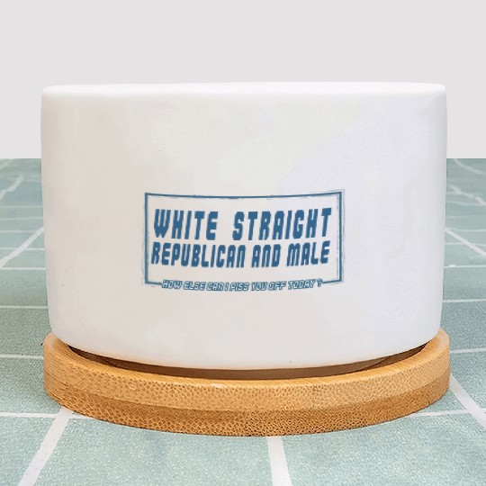 White Straight Republican and Male Plant Pots
