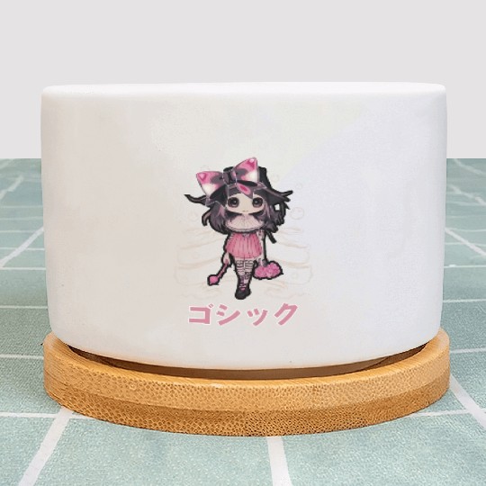 Gothic Lolita Chibi Witch Kawaii Anime Wicca Plant Pots