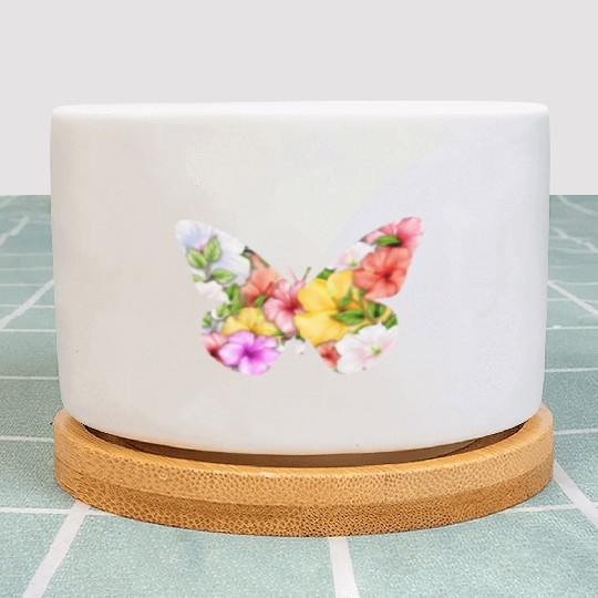 Coconut Girl Aesthetic Hibiscus Butterfly Plant Pots