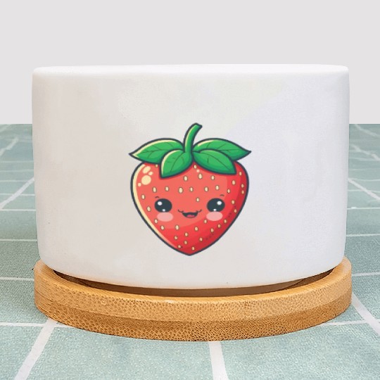 Cute Kawaii Strawberry Fruit Grower Farm Plant Pots
