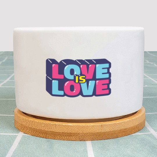 Love is love retro Plant Pots