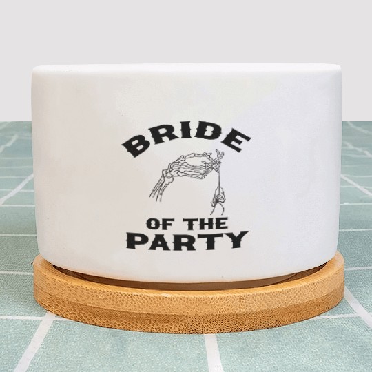 Gothic Wedding Bride of the Party Spider Design Plant Pots