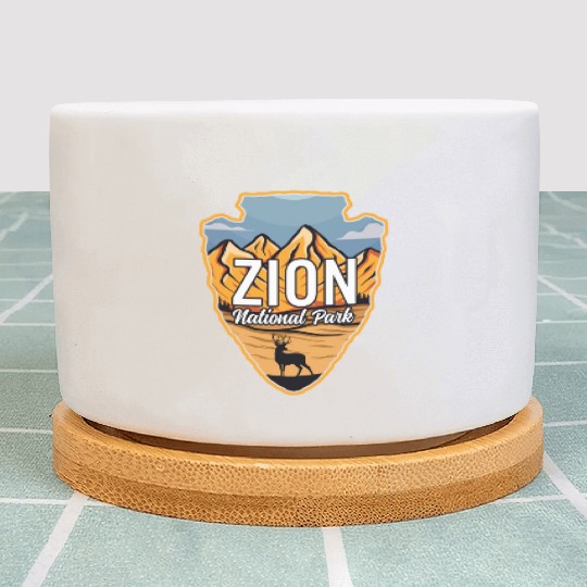 Zion US National Park Arrowhead Deer Mountains Plant Pots