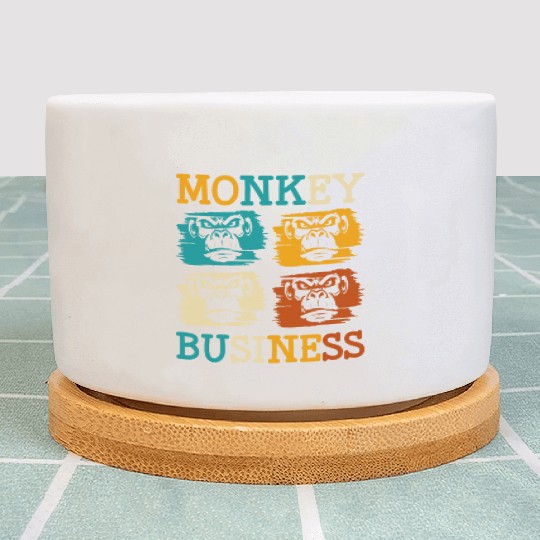 Banana Chimpanzee Colorful Hairy Plant Pots