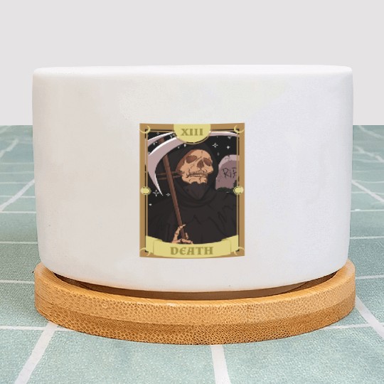 Anime Tarot Card Death Grim Reaper Occult Gothic W Plant Pots