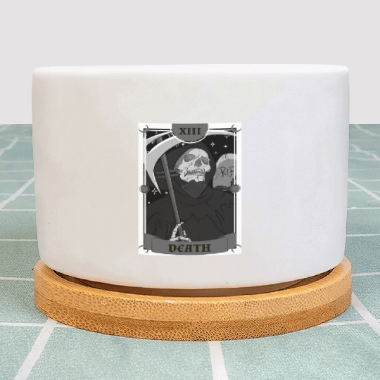 Anime Tarot Card Death Grim Reaper Occult Gothic W Plant Pots