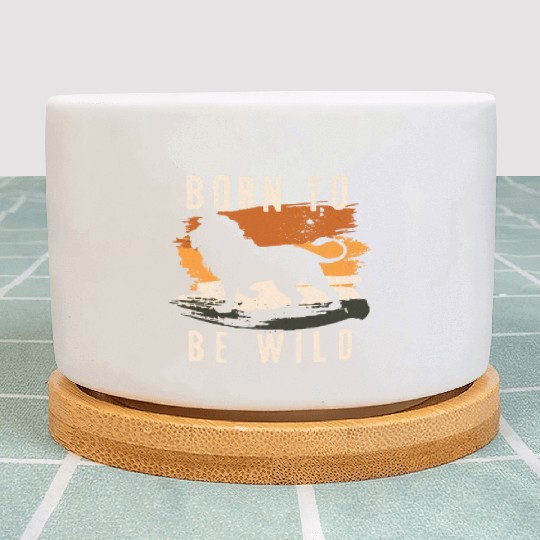 Born to be wild Lion Animal Plant Pots