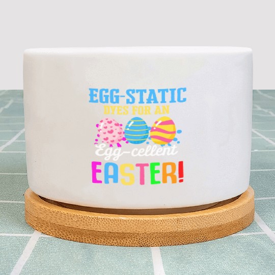 Easter Colorful Egg Dye Rabbit Egg Hunt Plant Pots