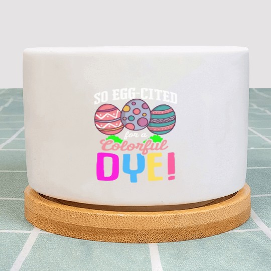 Easter Colorful Egg Dye Rabbit Egg Hunt Plant Pots