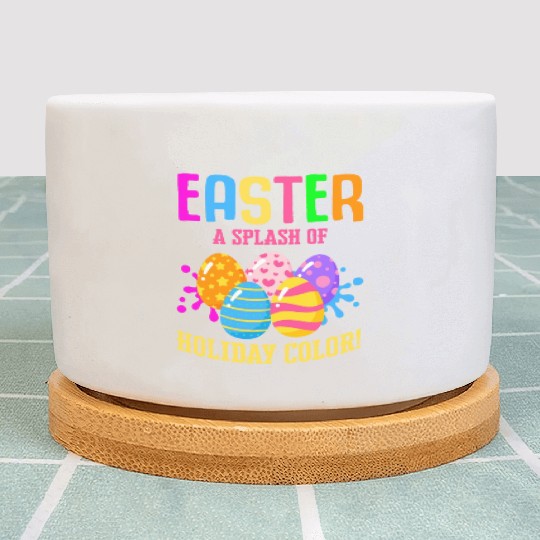 Easter Colorful Egg Dye Rabbit Egg Hunt Plant Pots